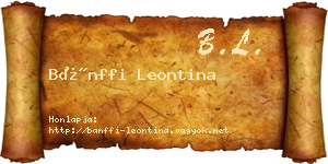 Bánffi Leontina névjegykártya